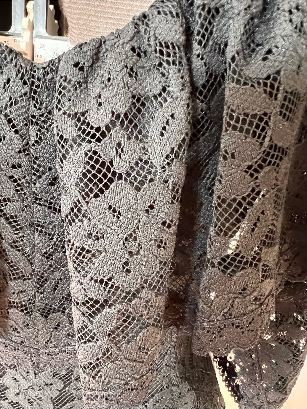 le chateau Black Lace Off-the-Shoulder fit-and-flare Cocktail Dress - Picture 8 of 9